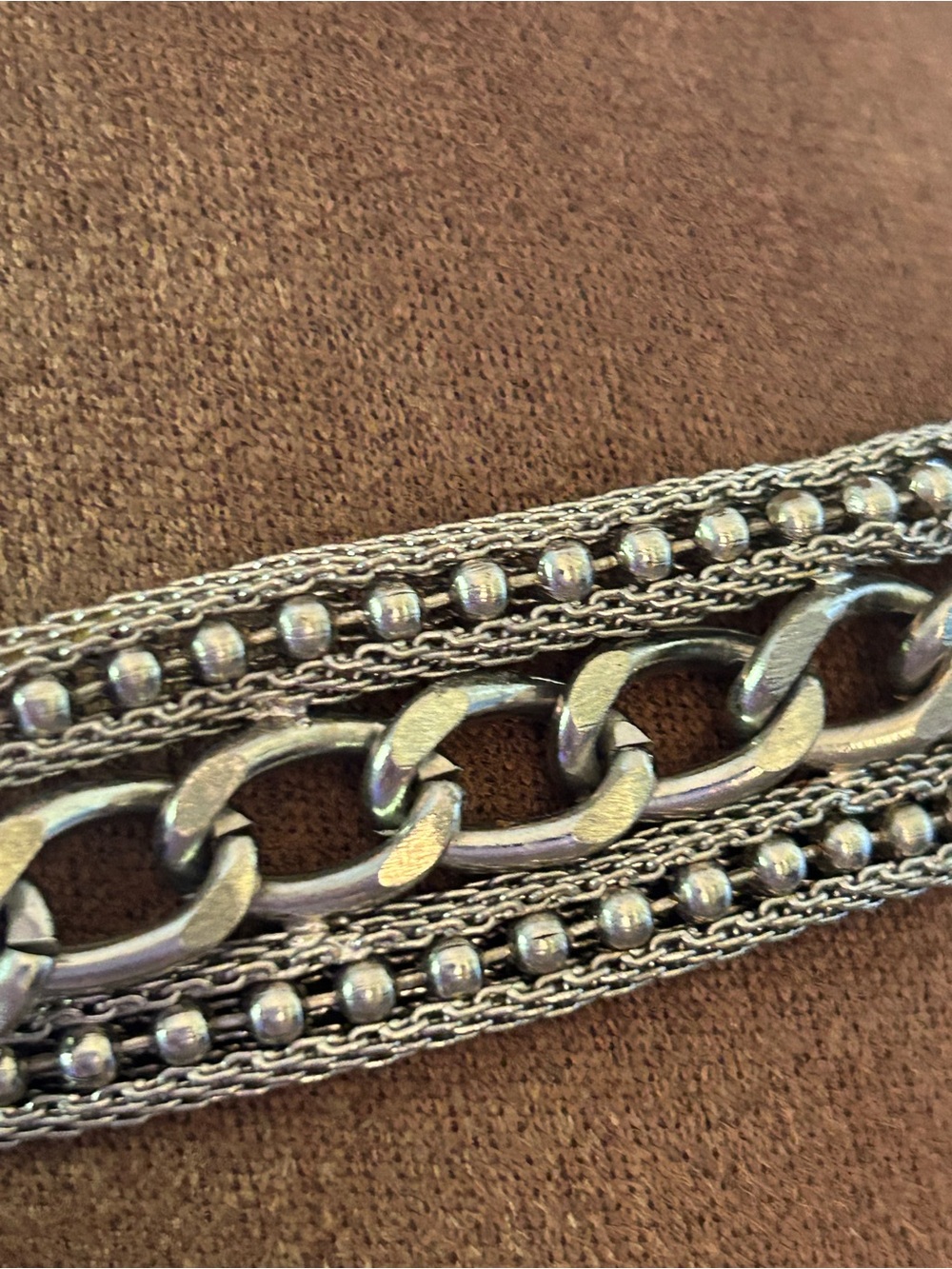 Metal mesh chunky western style belt. - Picture 6 of 11